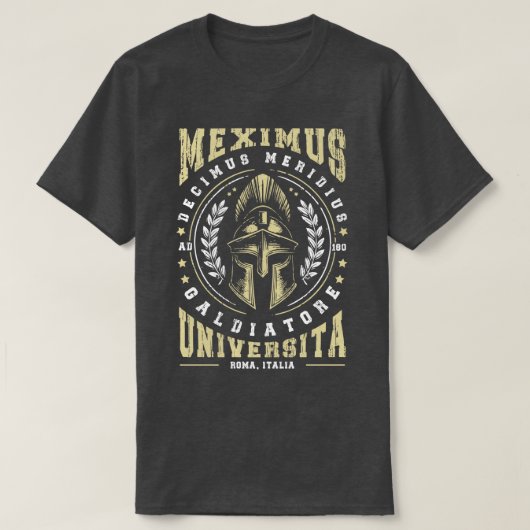 Maximus Decimus Meridius Gladiator Universiteit T-shirt (Design voorkant)