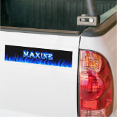 Maxine blauw vuur en vlammen bumperkleervormig ont bumpersticker (Op Truck)