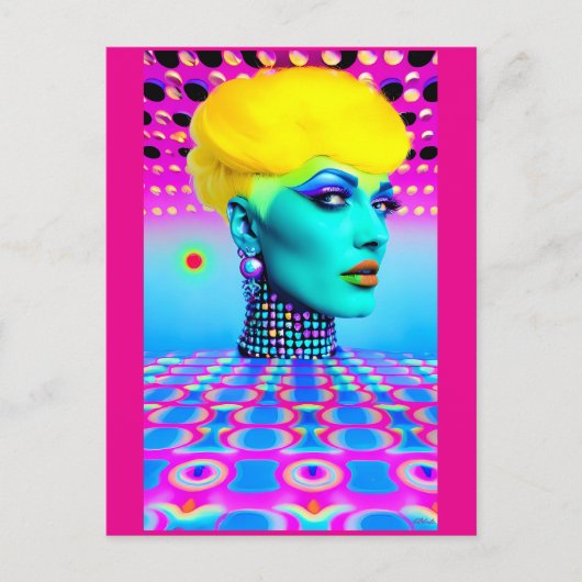 Maxine Headroom Briefkaart (Voorkant)
