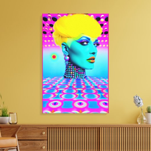 Maxine Headroom Canvas Afdruk (Insitu (Woonkamer))