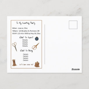 Maxine le Modiste Invitation Sjabloon Briefkaart