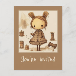 Maxine le Modiste Invitation Sjabloon Briefkaart