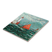 Maxine Maufra art: terug naar Vissende boten Tegeltje (Zijkant)