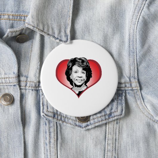 Maxine Waters Heart - Ronde Button 4,0 Cm (In situ)