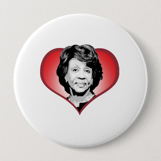 Maxine Waters Heart - Ronde Button 4,0 Cm (Voorkant)