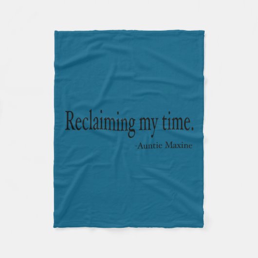 Maxine Waters Reclaiming My Time Funny Litical Quo Fleece Deken (Voorkant)