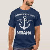 MAXINKUCKEE LAKE INDIANA Funny Vist Camping T-shirt (Voorkant)