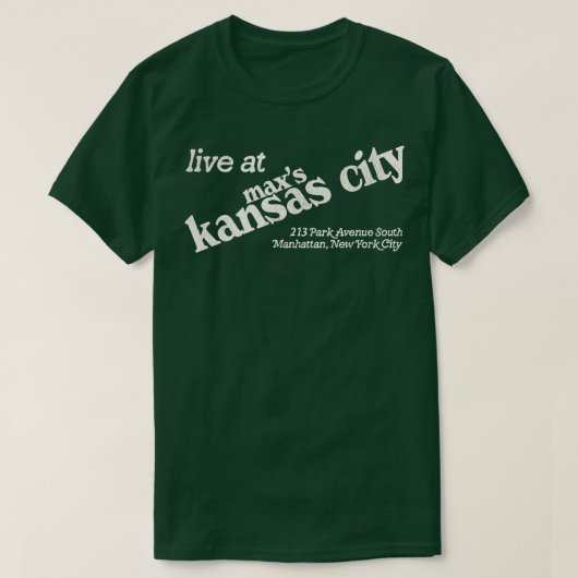  Maxs Kansas City is een stad in de jaren 70 T-shirt (Design voorkant)