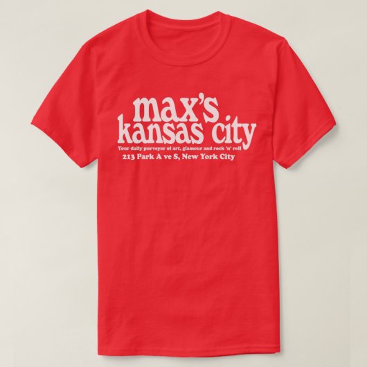 Maxs Kansas City NYC T-shirt (Design voorkant)