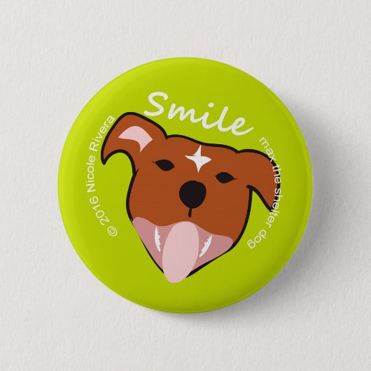 Max's Smile 2 1/4" Button (Voorkant)