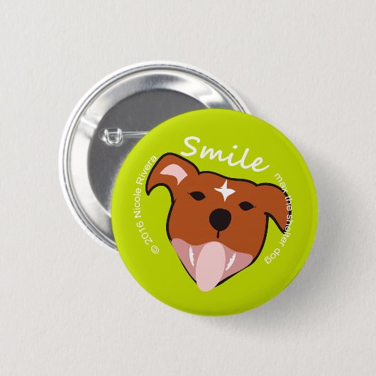 Max's Smile 2 1/4" Button (Voorkant /achterkant)