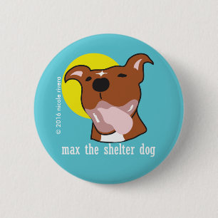 Max's Tongue Out Happy 2 1/4" Button