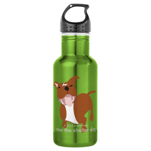 Max's verblijf gehydrateerde roestvrij stalen wate waterfles  (Voorkant)