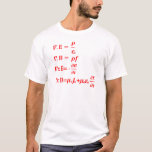 Maxwell calculus t-shirt<br><div class="desc">De beroemde Maxwell vergelijkt rood op wit</div>