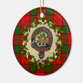Maxwell Clan Badge & Tartan Gepersonaliseerde Kers Keramisch Ornament (Links)