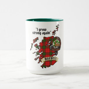 Maxwell Clan Badge & Tartan Kaart van Schotland Gi Mok