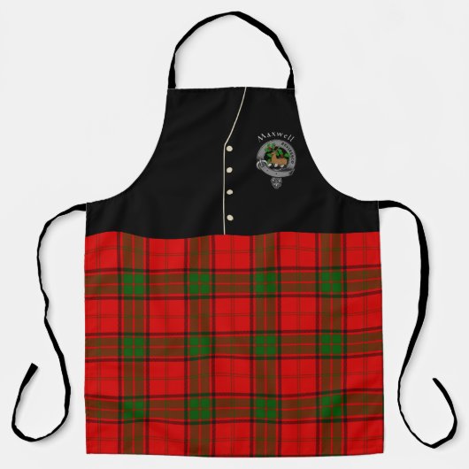 Maxwell Clan Badge & Tartan Kilt Schort (Voorkant)