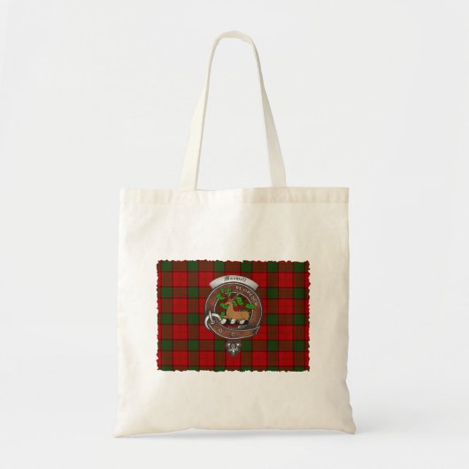 Maxwell Clan Badge Tartan Tas (Voorkant)