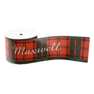 Maxwell clan Pset Scottish tartan Grosgrain Lint
