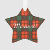 Maxwell clan Pset Scottish tartan Ornament (voorkant)