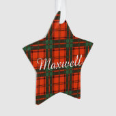 Maxwell clan Pset Scottish tartan Ornament (voorkant)