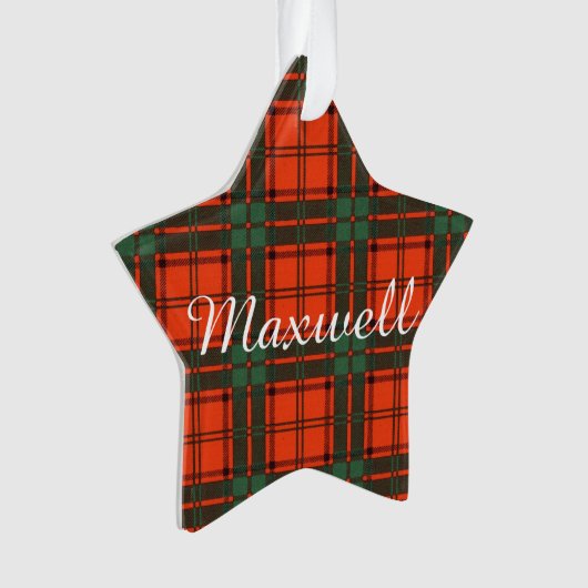Maxwell clan Pset Scottish tartan Ornament (voorkant)