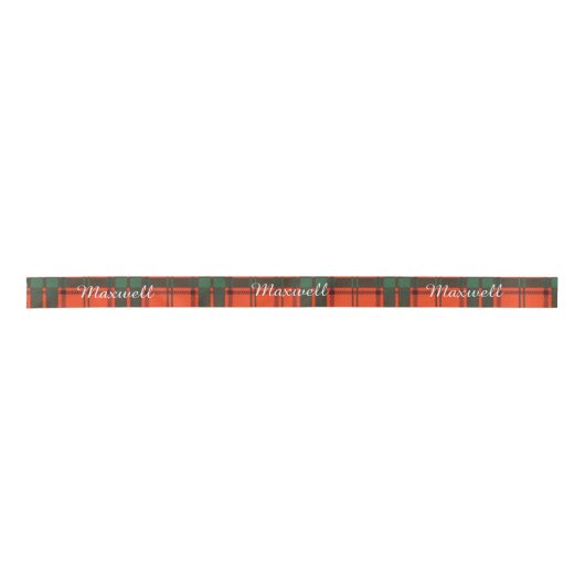 Maxwell clan Pset Scottish tartan Satijnen Lint (Voorkant)