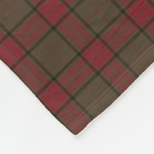 Maxwell Clan Red en Brown Hunting Tartan Fleece Deken