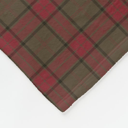 Maxwell Clan Rood en Bruin Jacht Tartan Fleece Deken (Hoek)