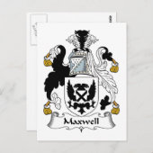 Maxwell Family Crest Briefkaart (Voorkant / Achterkant)