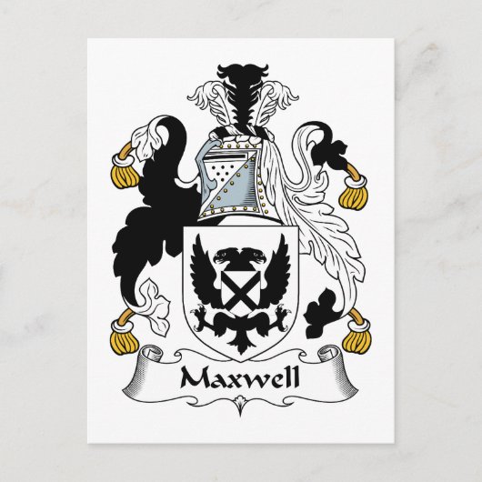 Maxwell Family Crest Briefkaart (Voorkant)