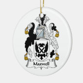 Maxwell Family Crest Keramisch Ornament (Links)
