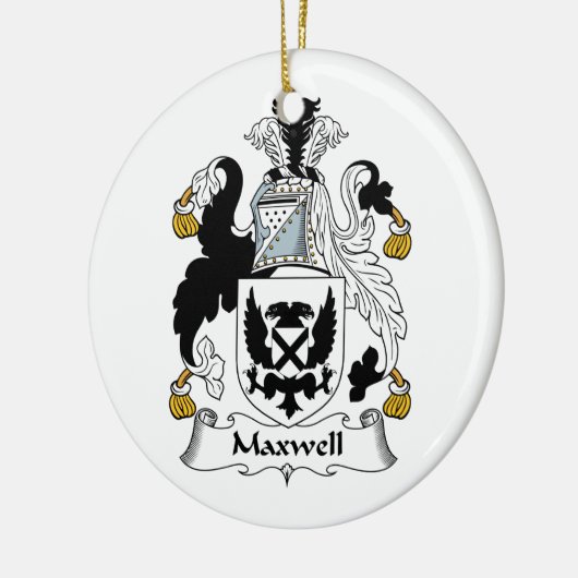 Maxwell Family Crest Keramisch Ornament (Links)