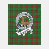Maxwell Hunting Clan Badge Tartan Pset Fleece Deken (Voorkant)
