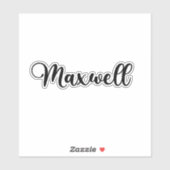 Maxwell naam - handgeschreven kalligrafie sticker (Vel)