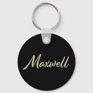 Maxwell Name whitegold Button Schlüsselanhänger Sleutelhanger