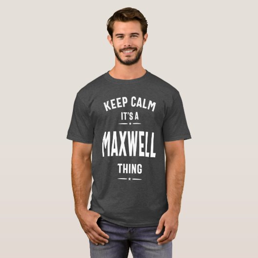 Maxwell Personalized Name Birthday Gift T-shirt (Voorkant volledig)