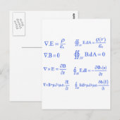 maxwell physics vergelijking briefkaart (Voorkant / Achterkant)