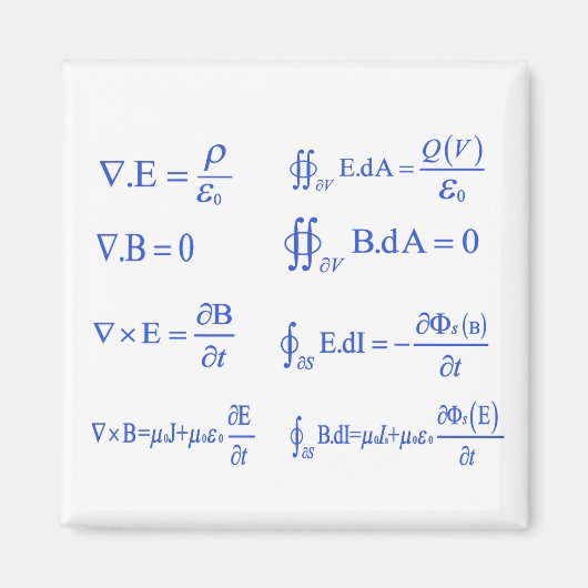 maxwell physics vergelijking magneet (Voorkant)