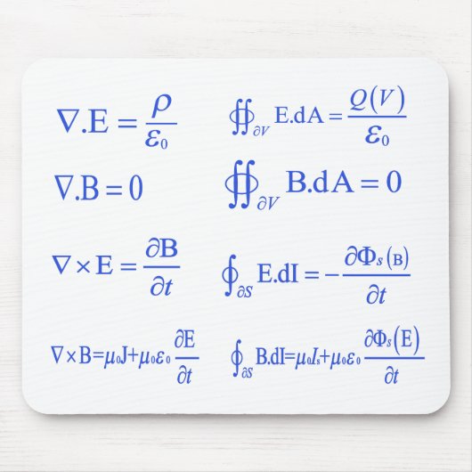 maxwell physics vergelijking muismat (Voorkant)