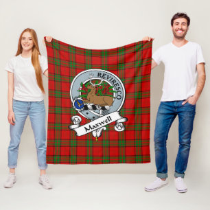Maxwell Rode Clan Badge Tartan Plaid Fleece Deken