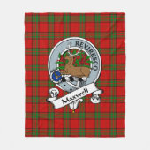 Maxwell Rode Clan Badge Tartan Plaid Fleece Deken (Voorkant)