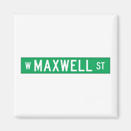 Maxwell Street, Chicago, IL Street Sign Magneet (Voorkant)