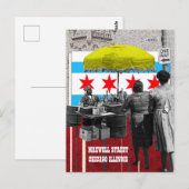 MAXWELL STREET CHICAGO ILLINOIS MIXED MEDIA ART BRIEFKAART (Voorkant / Achterkant)
