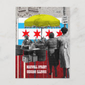 MAXWELL STREET CHICAGO ILLINOIS MIXED MEDIA ART BRIEFKAART (Voorkant)