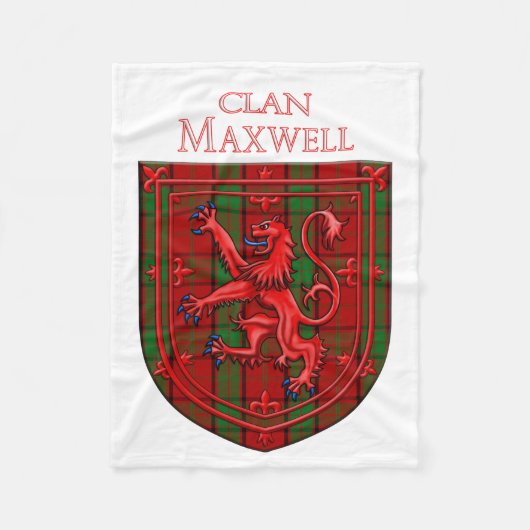 Maxwell Tartan Scottish Plaid Lion Rampant Fleece Deken (Voorkant)