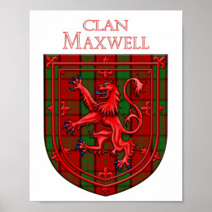 Maxwell Tartan Scottish Play Lion Rampant Poster