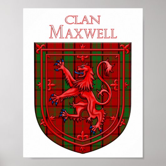 Maxwell Tartan Scottish Play Lion Rampant Poster (Voorkant)