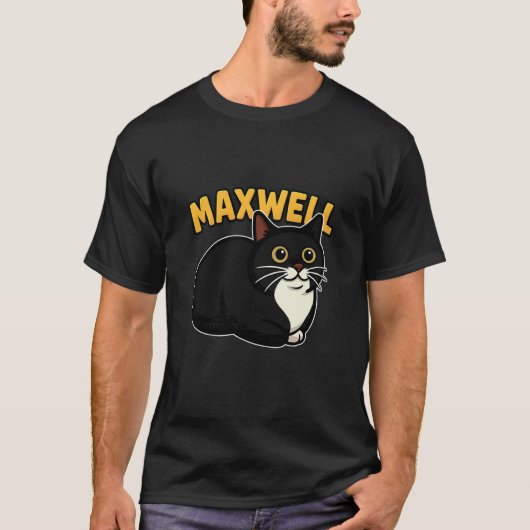 Maxwell The Spinning Cat Meme T-shirt (Voorkant)