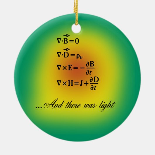 Maxwell-vergelijkingen Keramisch Ornament (Achterkant)